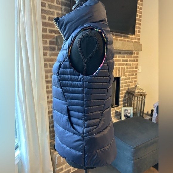 Lilly Pulitzer Navy Allie Packable Midnight Puffer Down Feather Vest Preppy S - Picture 8 of 13